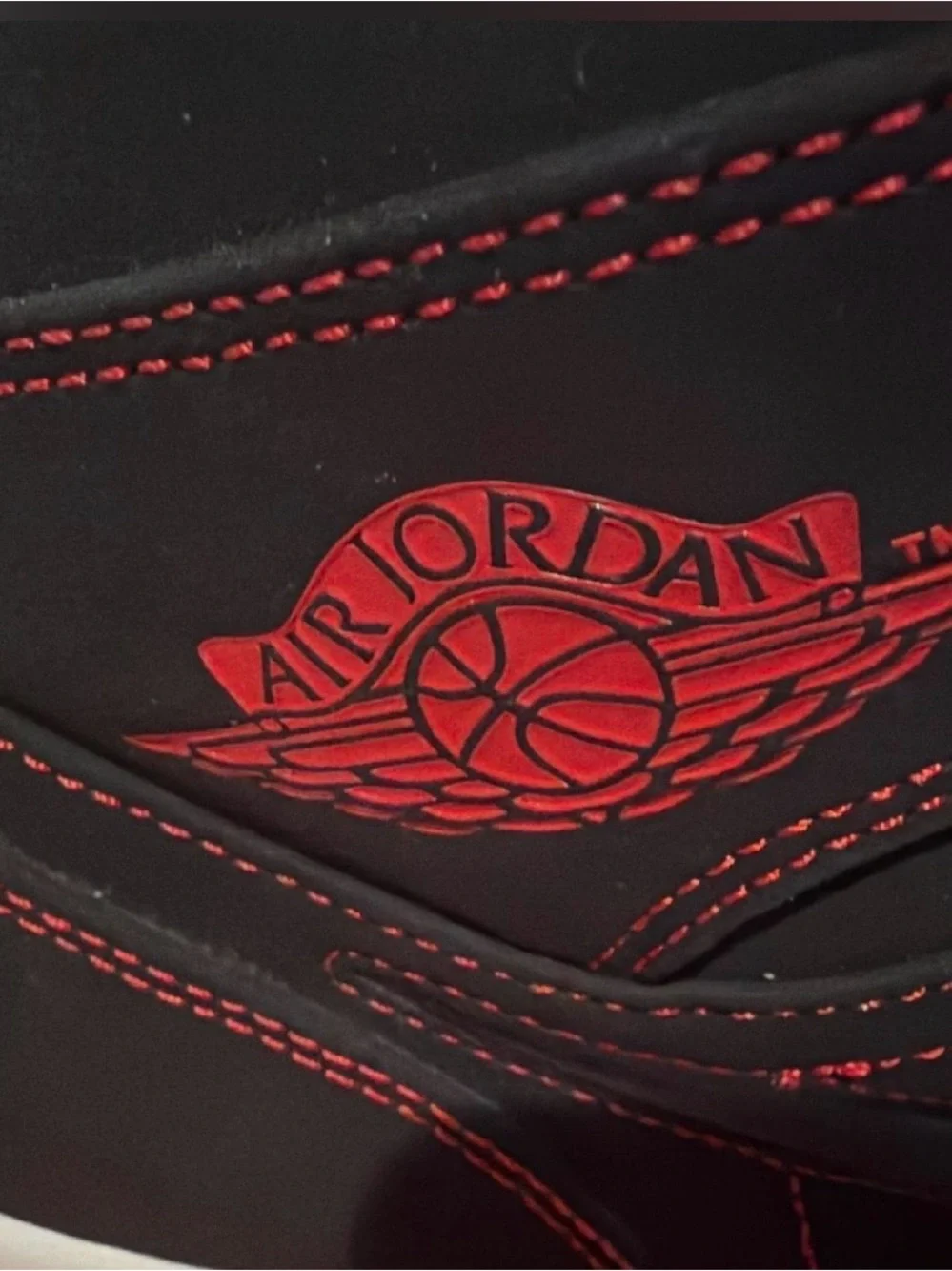 Come fly with me Jordan Mid Sneakers in Black, Red & White